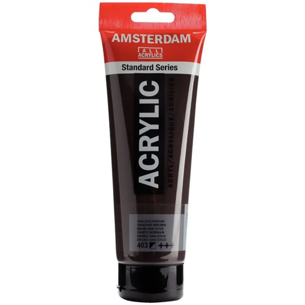 Farba akrylowa - Amsterdam - 403, Vandyke Brown, 250 ml