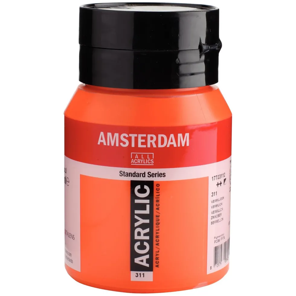 Farba akrylowa - Amsterdam - 311, Vermilion, 500 ml