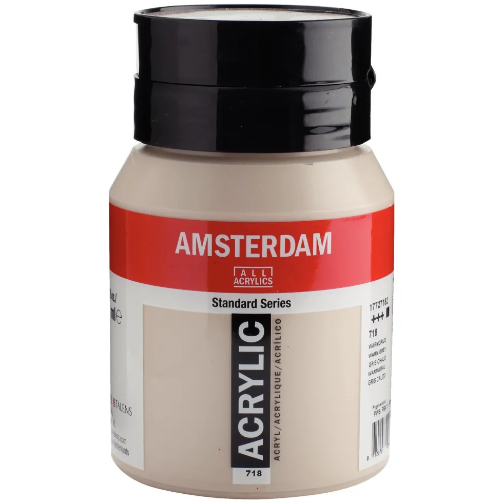 Farba akrylowa - Amsterdam - 718, Warm Grey, 500 ml