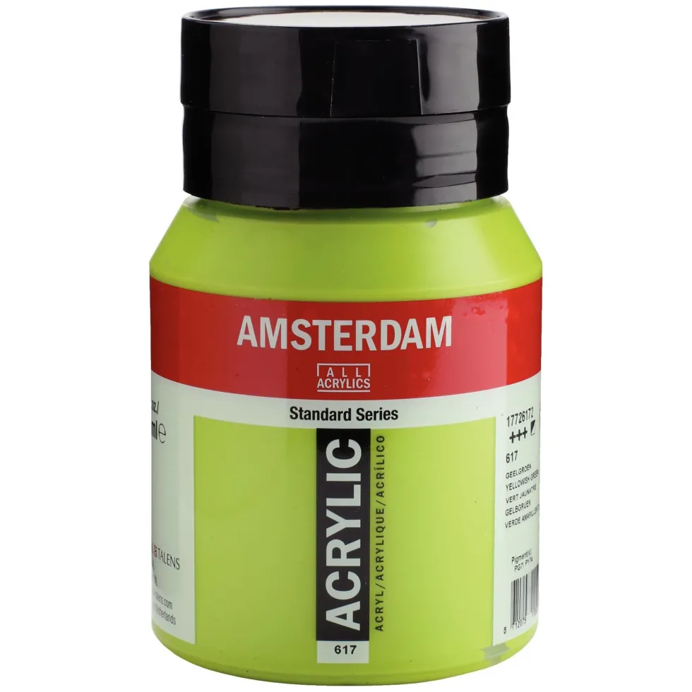 Farba akrylowa - Amsterdam - 617, Yellowish Green, 500 ml