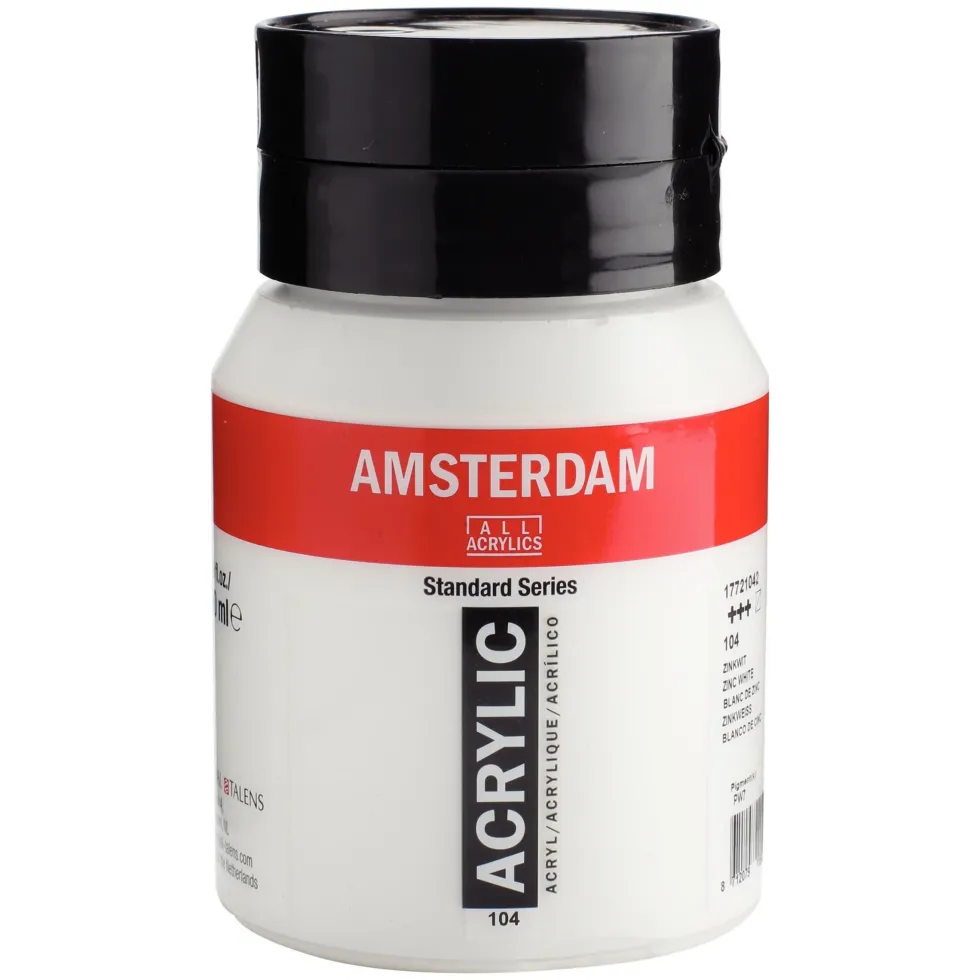 Farba akrylowa - Amsterdam - 104, Zinc White, 500 ml