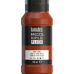 Farba akrylowa Basics Acrylic Fluid - Liquitex - 127, Burnt Sienna, 118 ml
