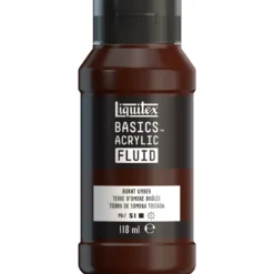 Farba akrylowa Basics Acrylic Fluid - Liquitex - 128, Burnt Umber, 118 ml