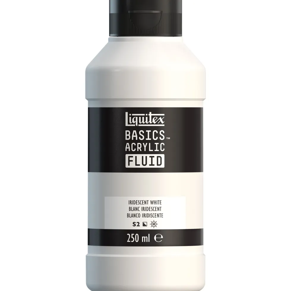 Farba akrylowa Basics Acrylic Fluid - Liquitex - 238, Iridescent White, 250 ml