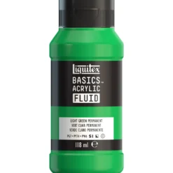 Farba akrylowa Basics Acrylic Fluid - Liquitex - 312, Light Green Permanent, 118 ml