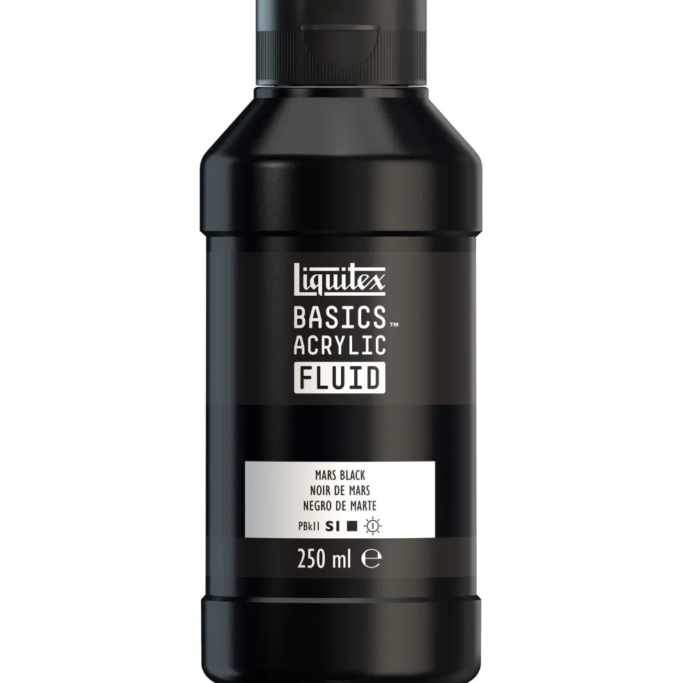 Farba akrylowa Basics Acrylic Fluid - Liquitex - 276, Mars Black, 250 ml