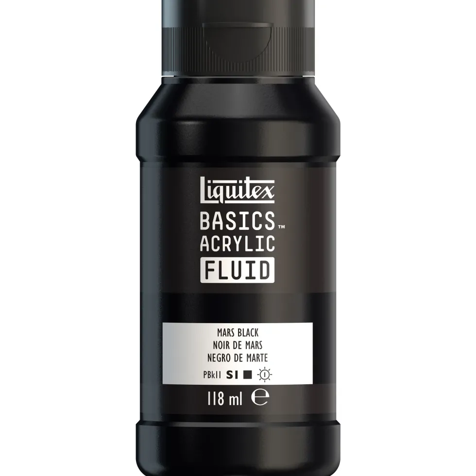 Farba akrylowa Basics Acrylic Fluid - Liquitex - 276, Mars Black, 118 ml
