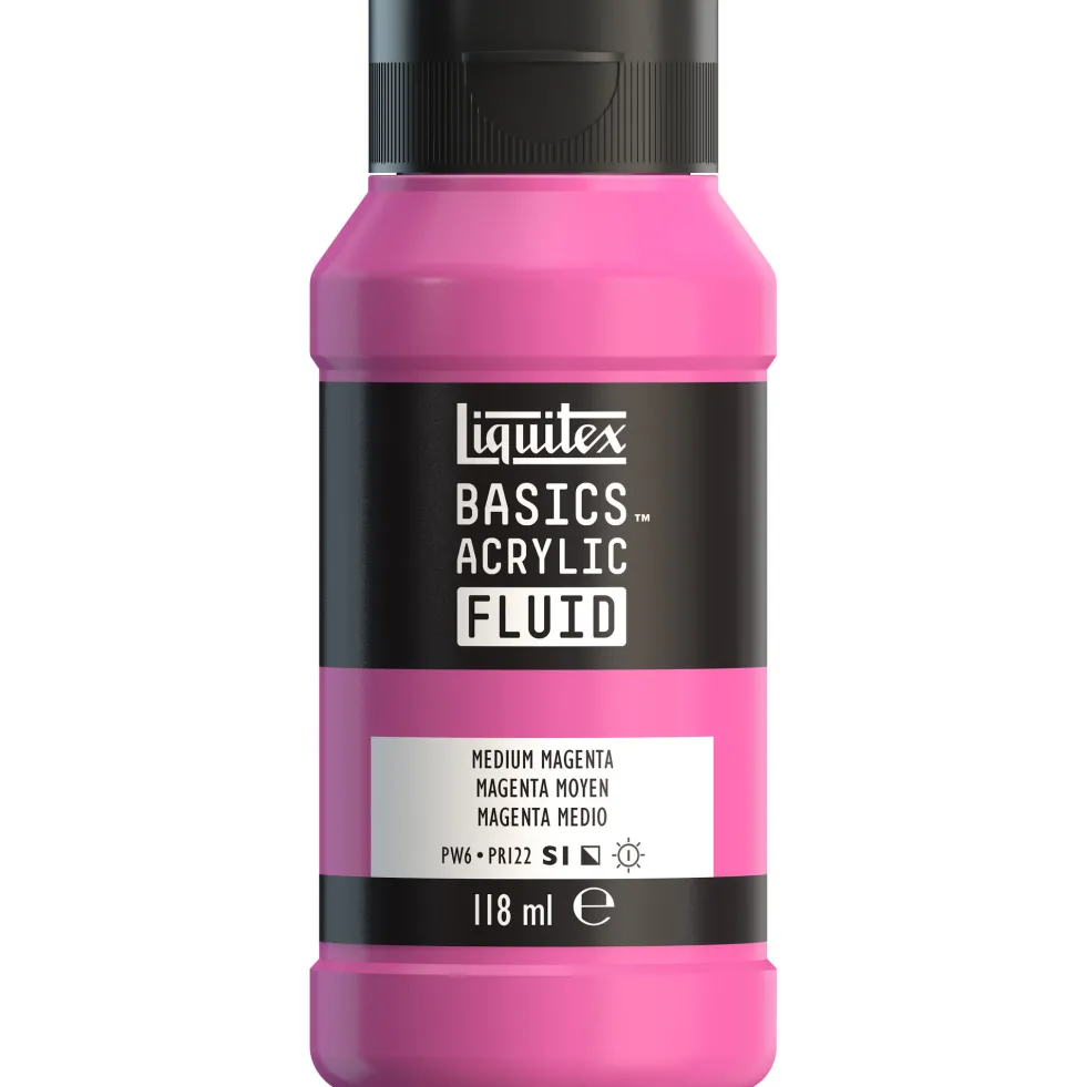 Farba akrylowa Basics Acrylic Fluid - Liquitex - 500, Medium Magenta, 118 ml