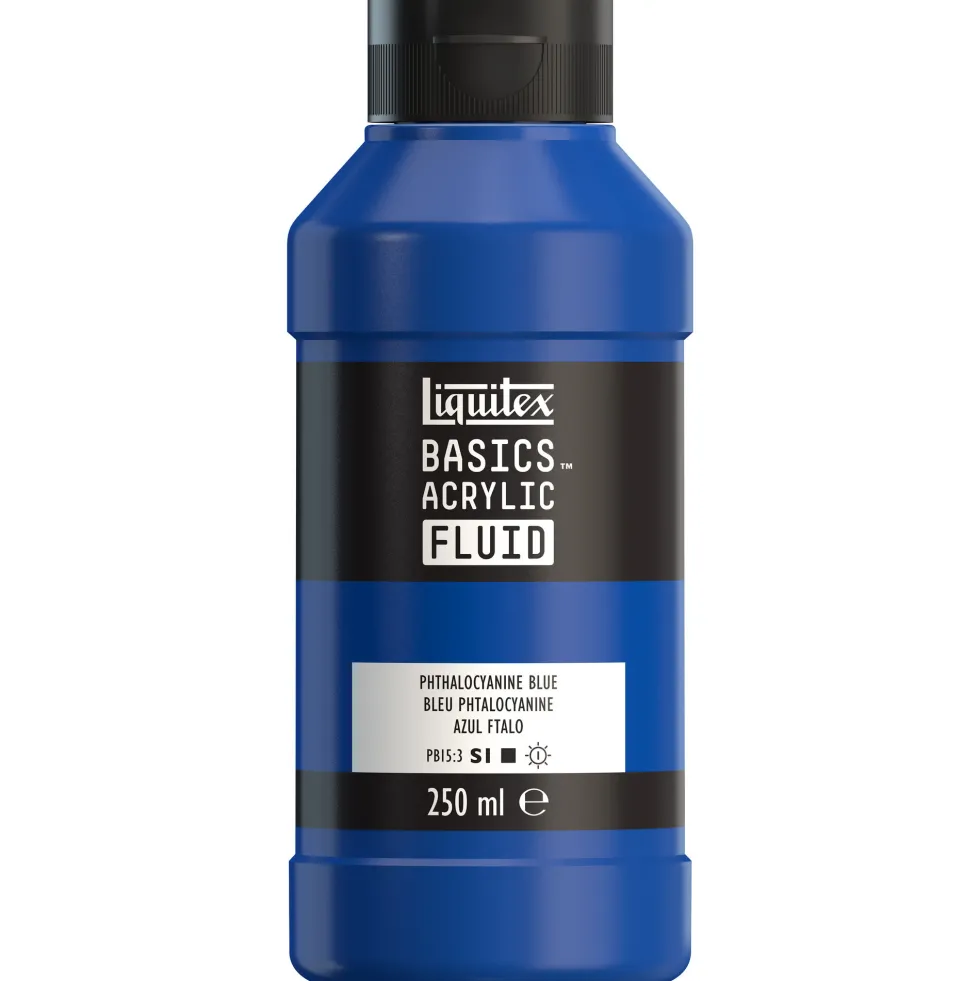 Farba akrylowa Basics Acrylic Fluid - Liquitex - 316, Phthalocyanine Blue, 250 ml