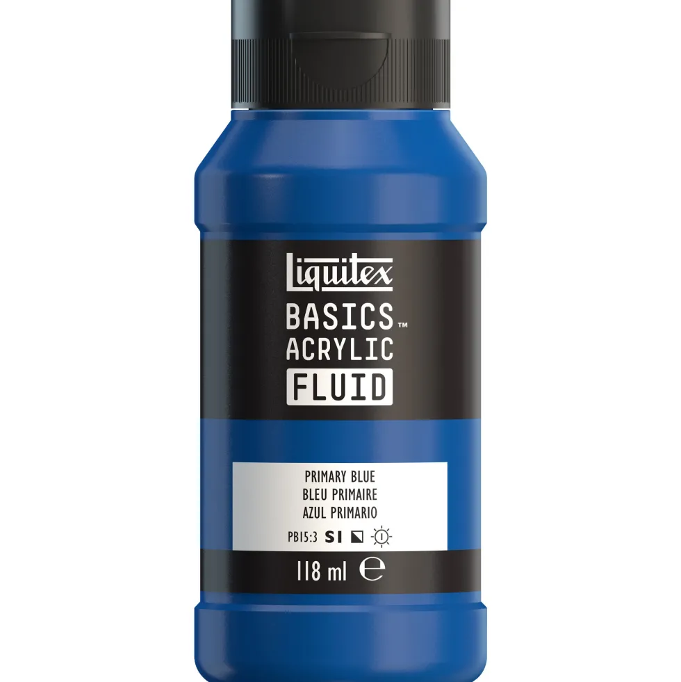 Farba akrylowa Basics Acrylic Fluid - Liquitex - 420, Primary Blue, 118 ml