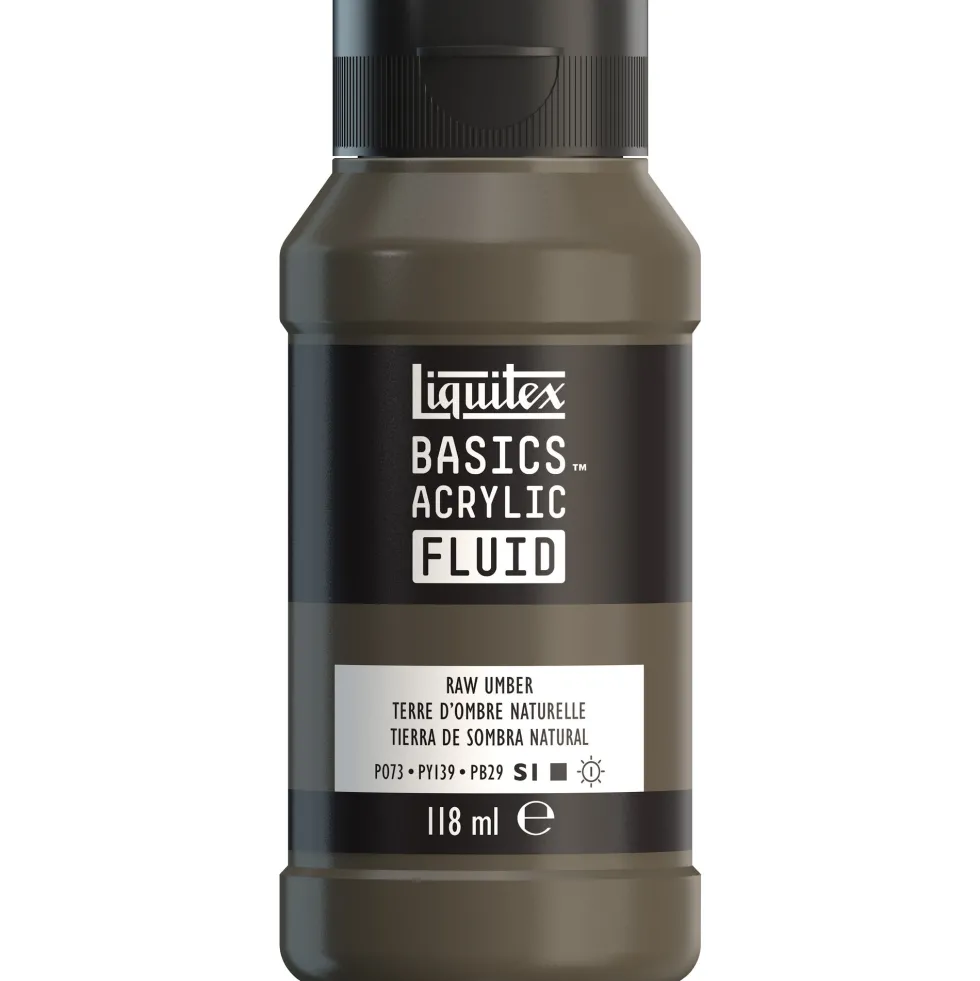 Farba akrylowa Basics Acrylic Fluid - Liquitex - 331, Raw Umber, 118 ml