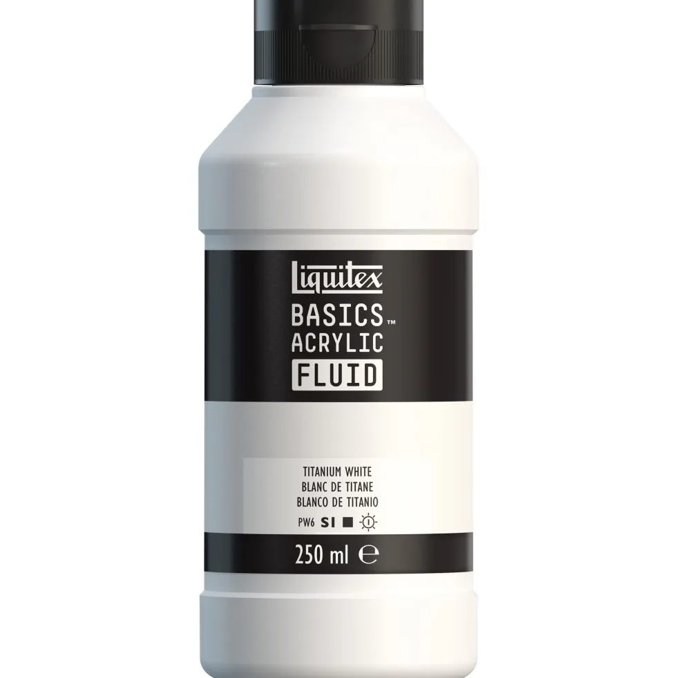 Farba akrylowa Basics Acrylic Fluid - Liquitex - 432, Titanium White, 250 ml