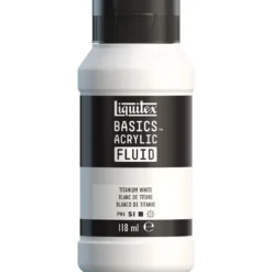 Farba akrylowa Basics Acrylic Fluid - Liquitex - 432, Titanium White, 118 ml