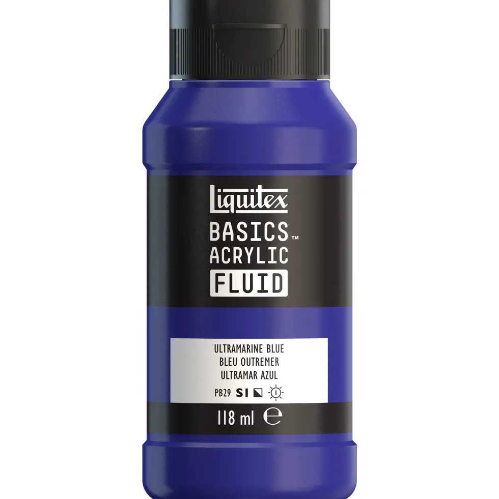 Farba akrylowa Basics Acrylic Fluid - Liquitex - 380, Ultramarine Blue, 118 ml