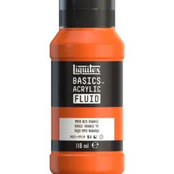 Farba akrylowa Basics Acrylic Fluid - Liquitex - 620, Vivid Red Orange, 118 ml