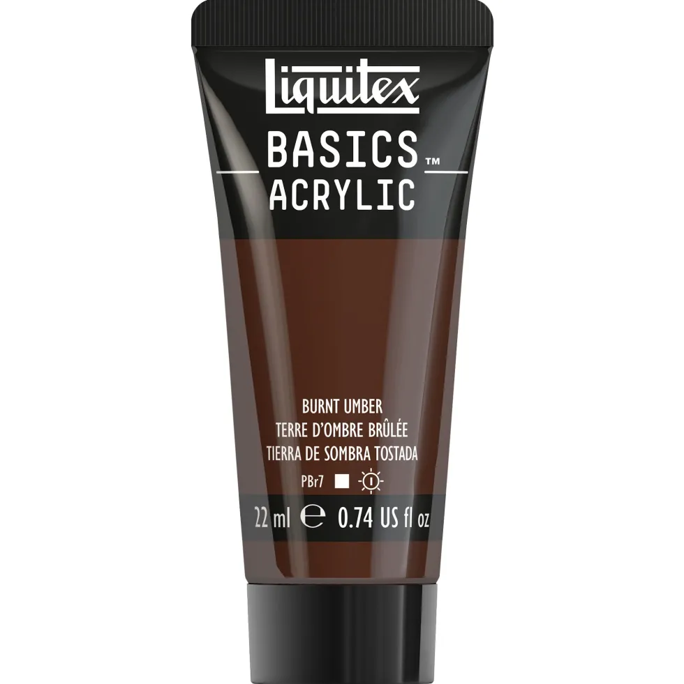 Farba akrylowa Basics Acrylic - Liquitex - 128, Burnt Umber, 22 ml