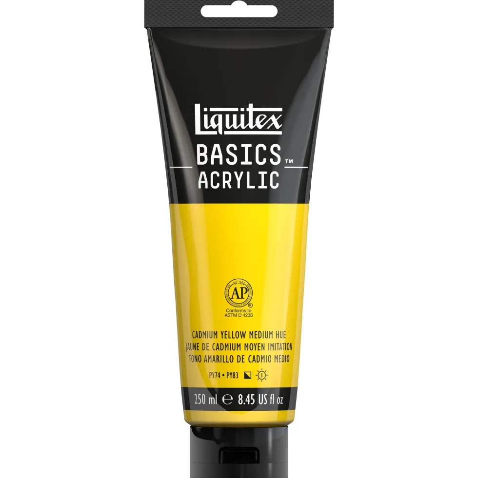 Farba akrylowa Basics Acrylic - Liquitex - Cadmium Yellow Medium Hue, 250 ml