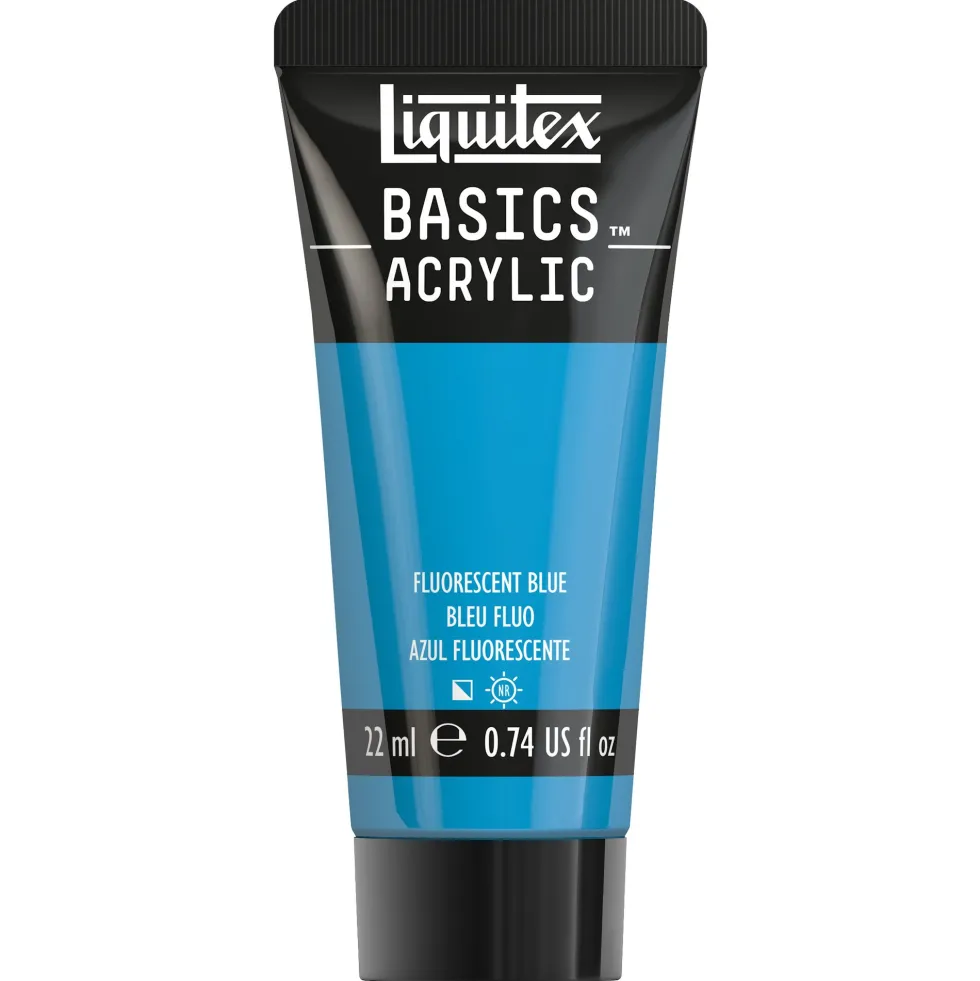 Farba akrylowa Basics Acrylic - Liquitex - 984, Fluorescent Blue, 22 ml