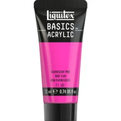 Farba akrylowa Basics Acrylic - Liquitex - 987, Fluorescent Pink, 22 ml