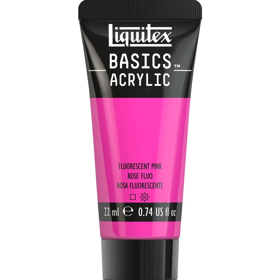 Farba akrylowa Basics Acrylic - Liquitex - 987, Fluorescent Pink, 22 ml
