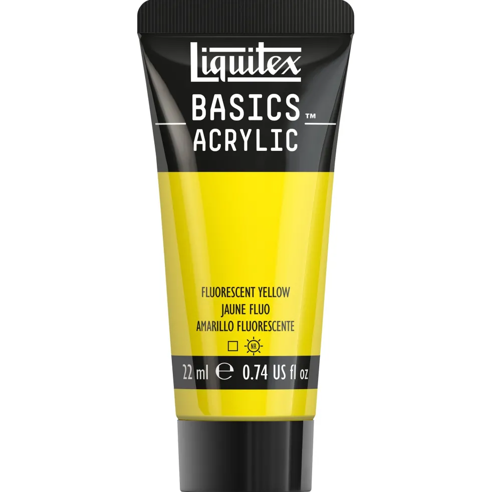 Farba akrylowa Basics Acrylic - Liquitex - 981, Fluorescent Yellow, 22 ml