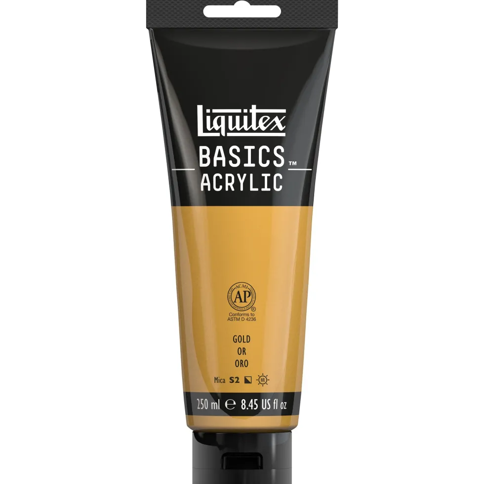 Farba akrylowa Basics Acrylic - Liquitex - Gold, 250 ml