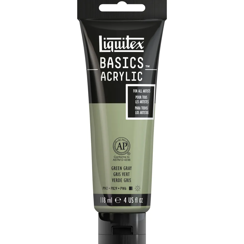 Farba akrylowa Basics Acrylic - Liquitex - 205, Green Gray, 118 ml