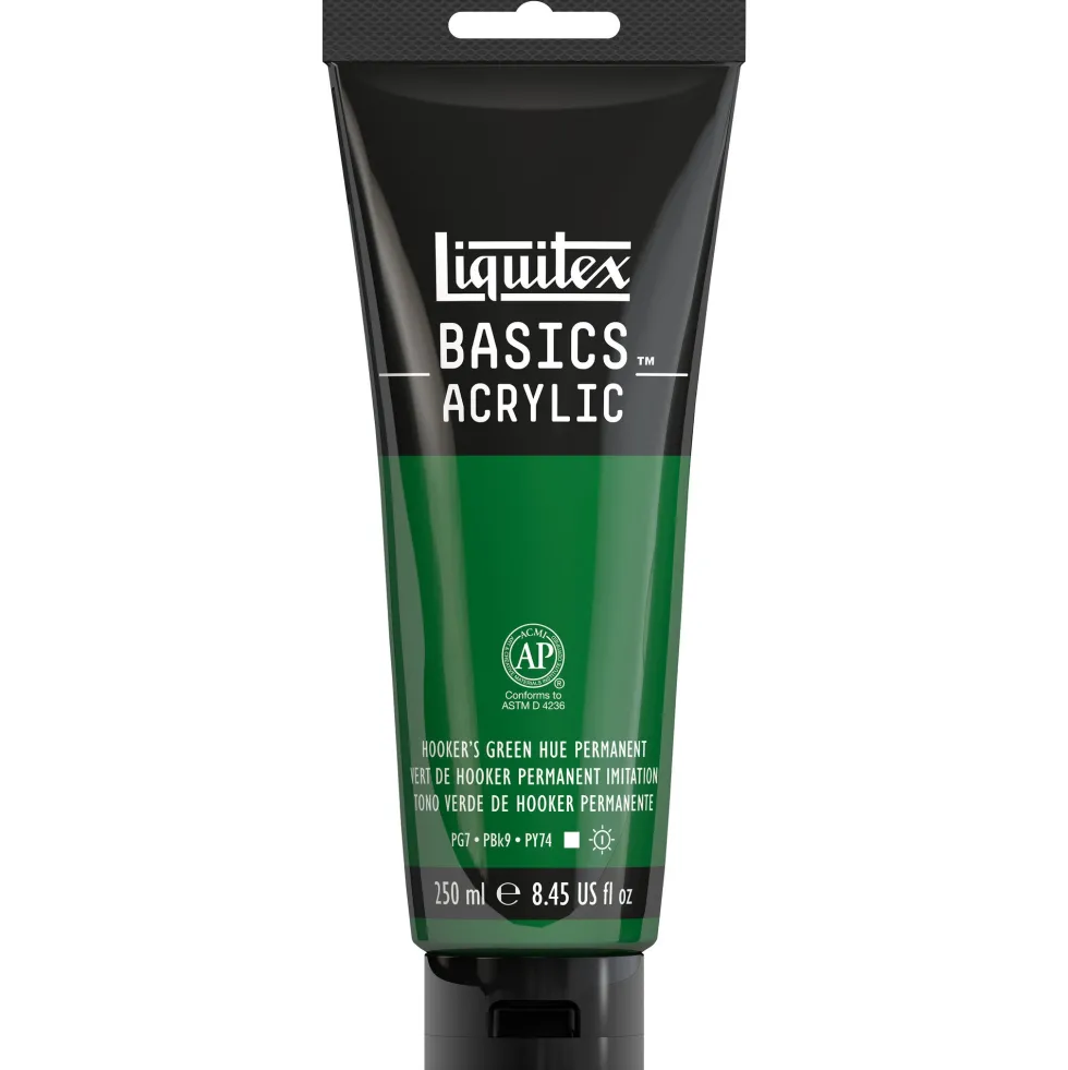 Farba akrylowa Basics Acrylic - Liquitex - Hooker's Green Hue Permanent, 250 ml