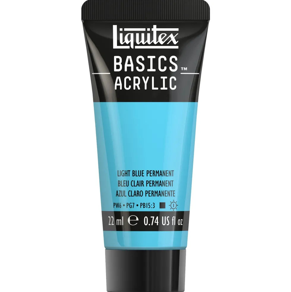 Farba akrylowa Basics Acrylic - Liquitex - 770, Light Blue Permanent, 22 ml