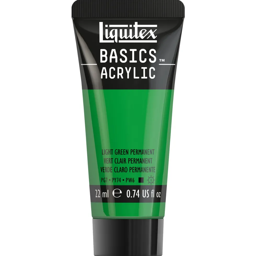 Farba akrylowa Basics Acrylic - Liquitex - 312, Light Green Permanent, 22 ml