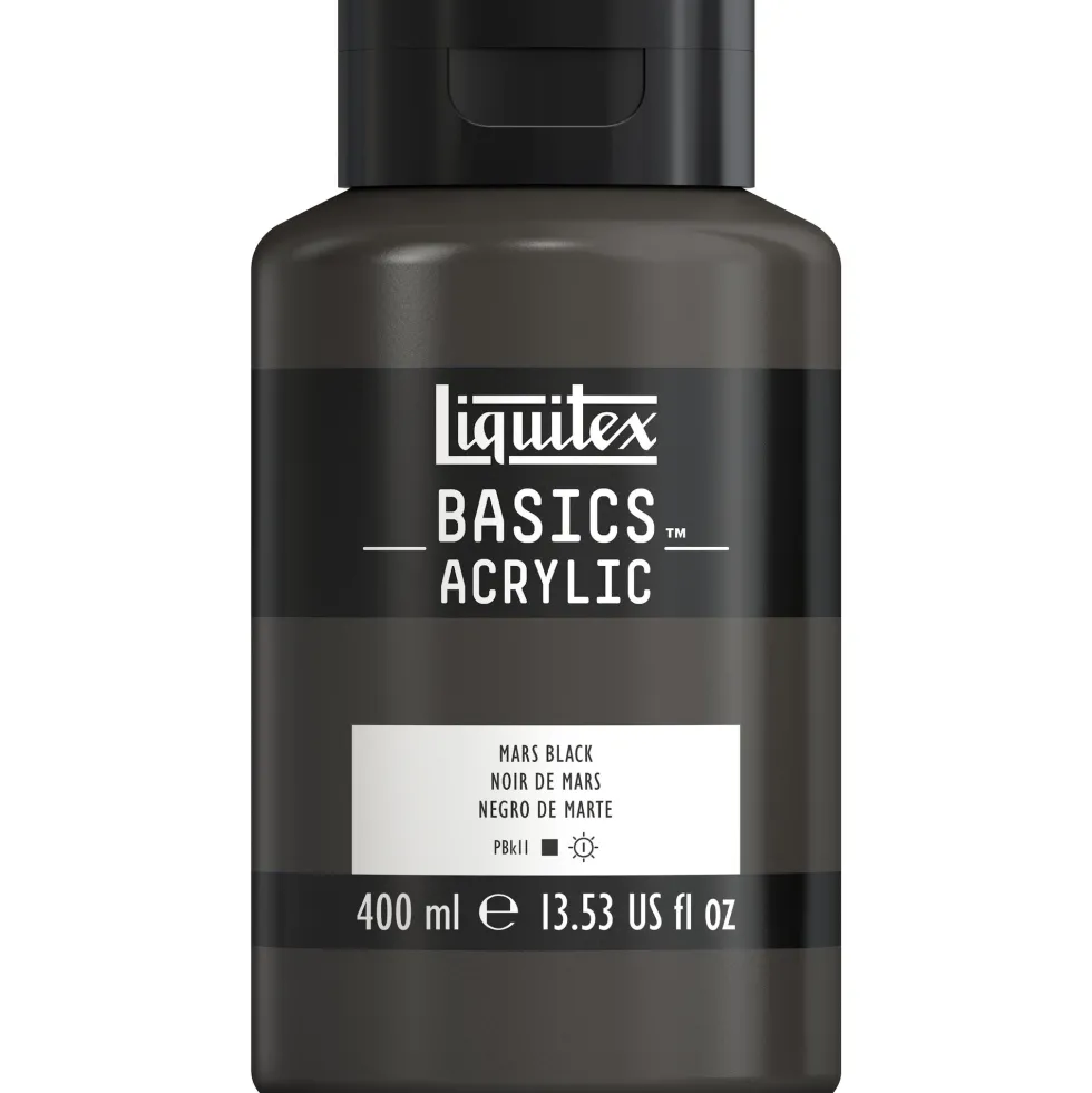 Farba akrylowa Basics Acrylic - Liquitex - 276, Mars Black, 400 ml