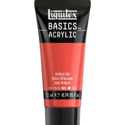 Farba akrylowa Basics Acrylic - Liquitex - 345, Metallic Red, 22 ml