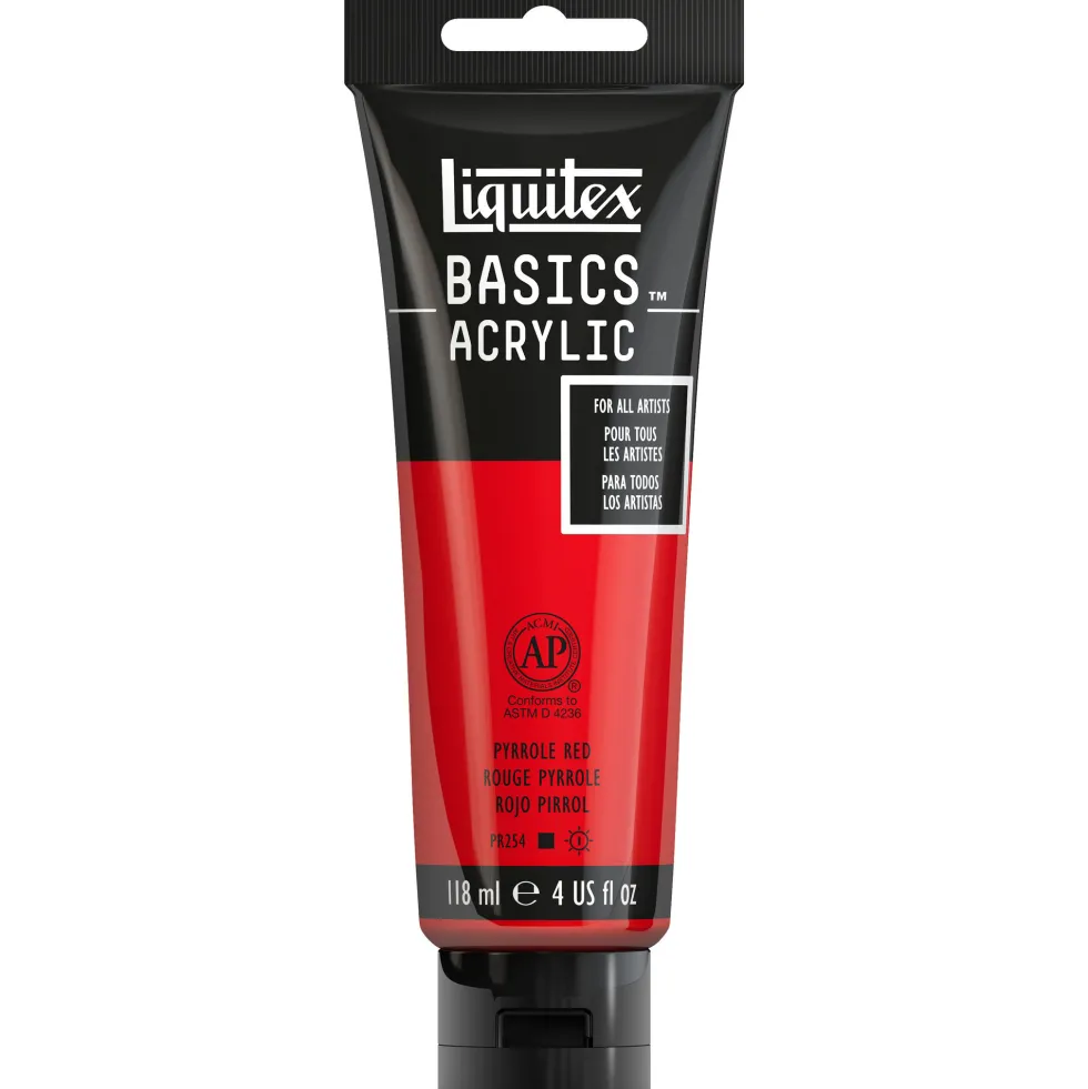 Farba akrylowa Basics Acrylic - Liquitex - 321, Pyrrole Red, 118 ml