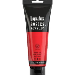 Farba akrylowa Basics Acrylic - Liquitex - Pyrrole Red, 250 ml