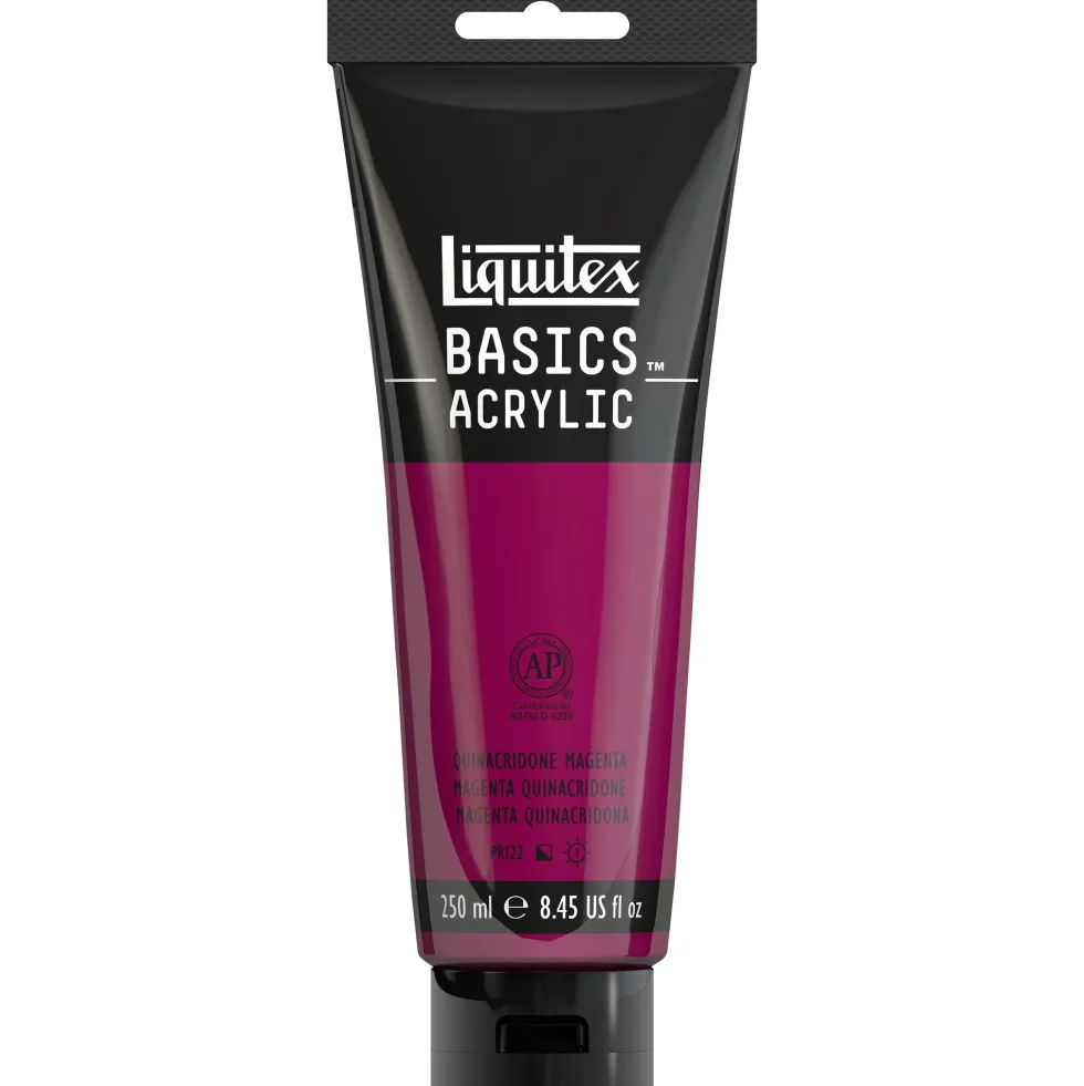 Farba akrylowa Basics Acrylic - Liquitex - Quinacridone Magenta, 250 ml