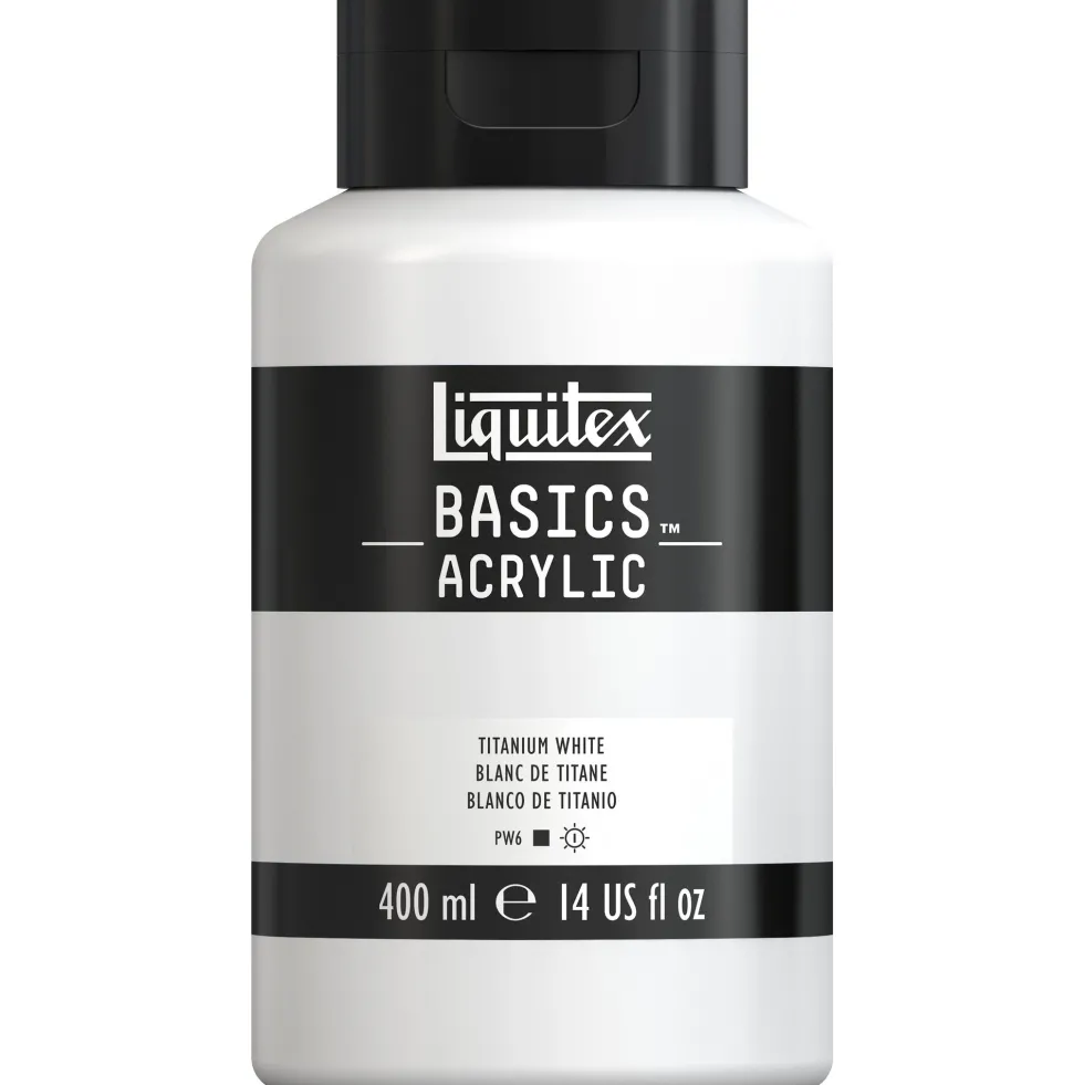 Farba akrylowa Basics Acrylic - Liquitex - 432, Titanium White, 400 ml