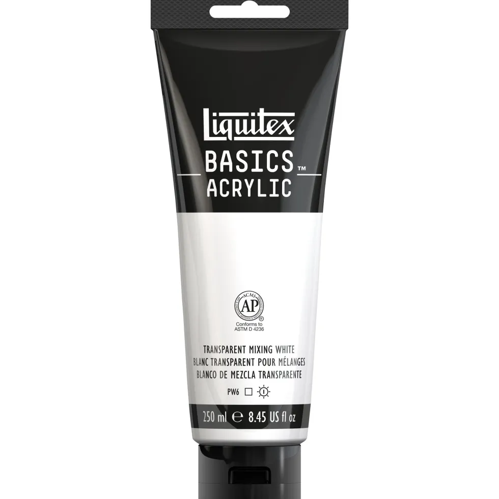 Farba akrylowa Basics Acrylic - Liquitex - Transparent Mixing White, 250 ml