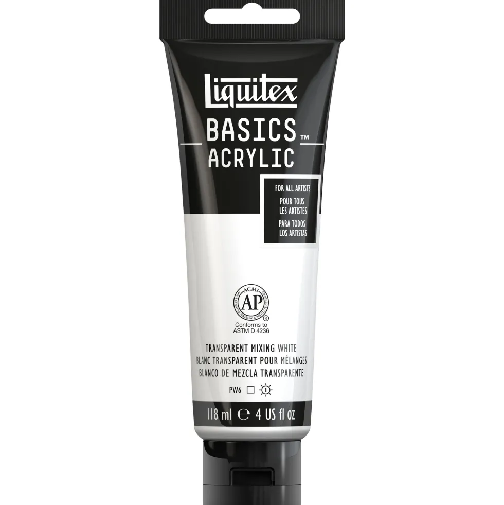 Farba akrylowa Basics Acrylic - Liquitex - 430, Transparent Mixing White, 118 ml