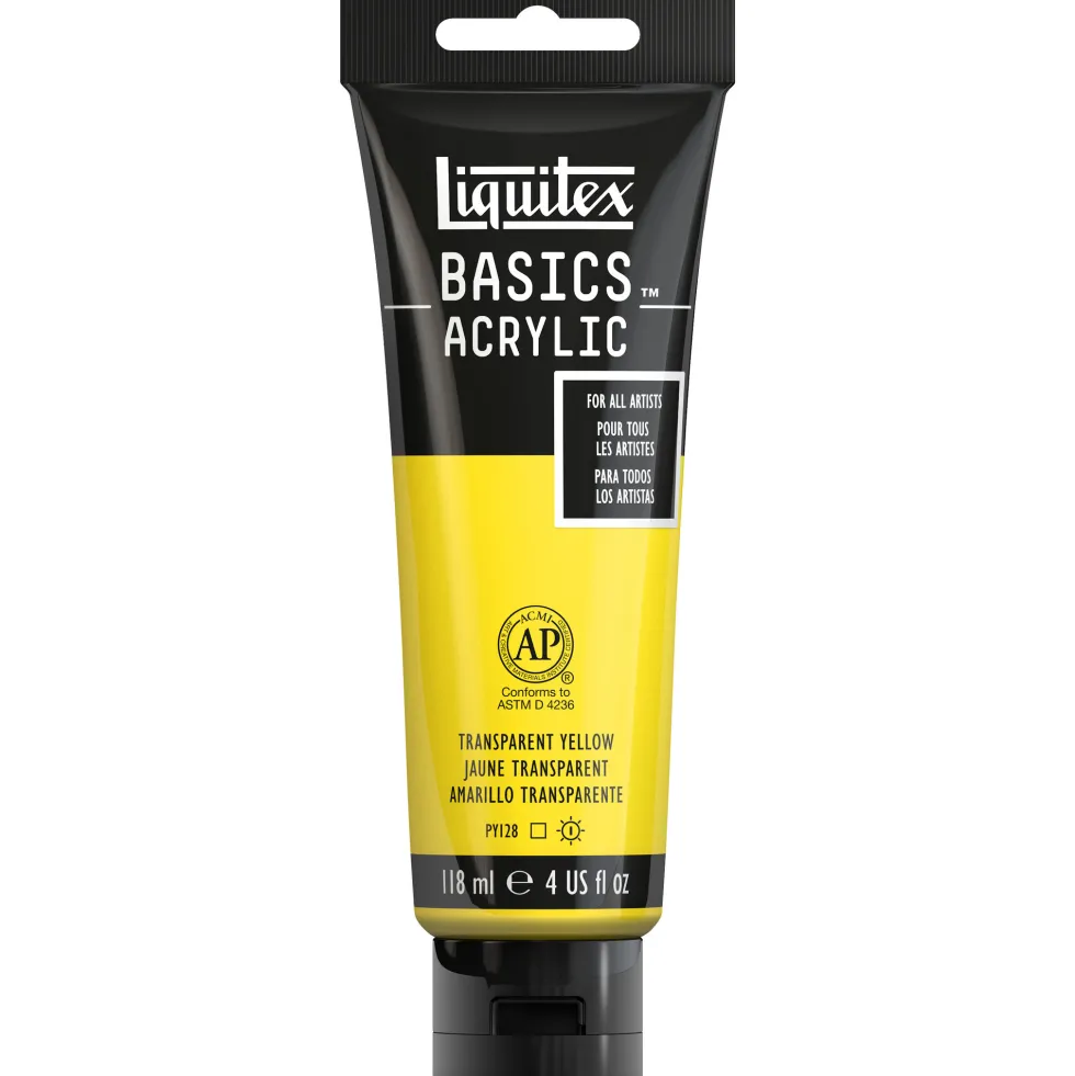 Farba akrylowa Basics Acrylic - Liquitex - 045, Transparent Yellow, 118 ml