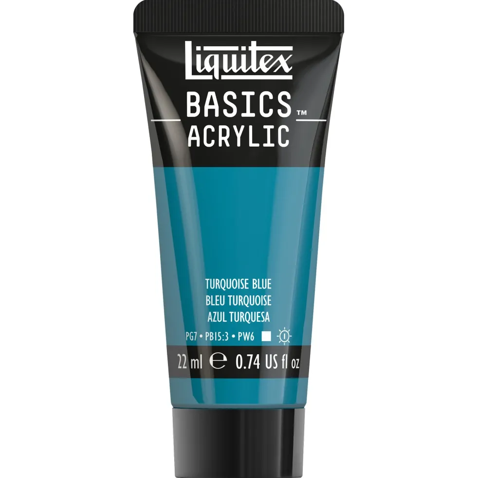 Farba akrylowa Basics Acrylic - Liquitex - 046, Turquoise Blue, 22 ml