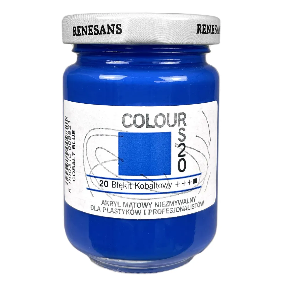 Farba akrylowa Colours - Renesans - 20, cobalt blue, 125 ml