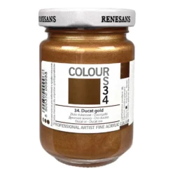 Farba akrylowa Colours - Renesans - 34, ducat gold, 125 ml