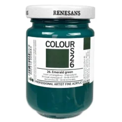 Farba akrylowa Colours - Renesans - 26, emerald green, 125 ml