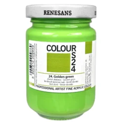 Farba akrylowa Colours - Renesans - 24, golden green, 125 ml