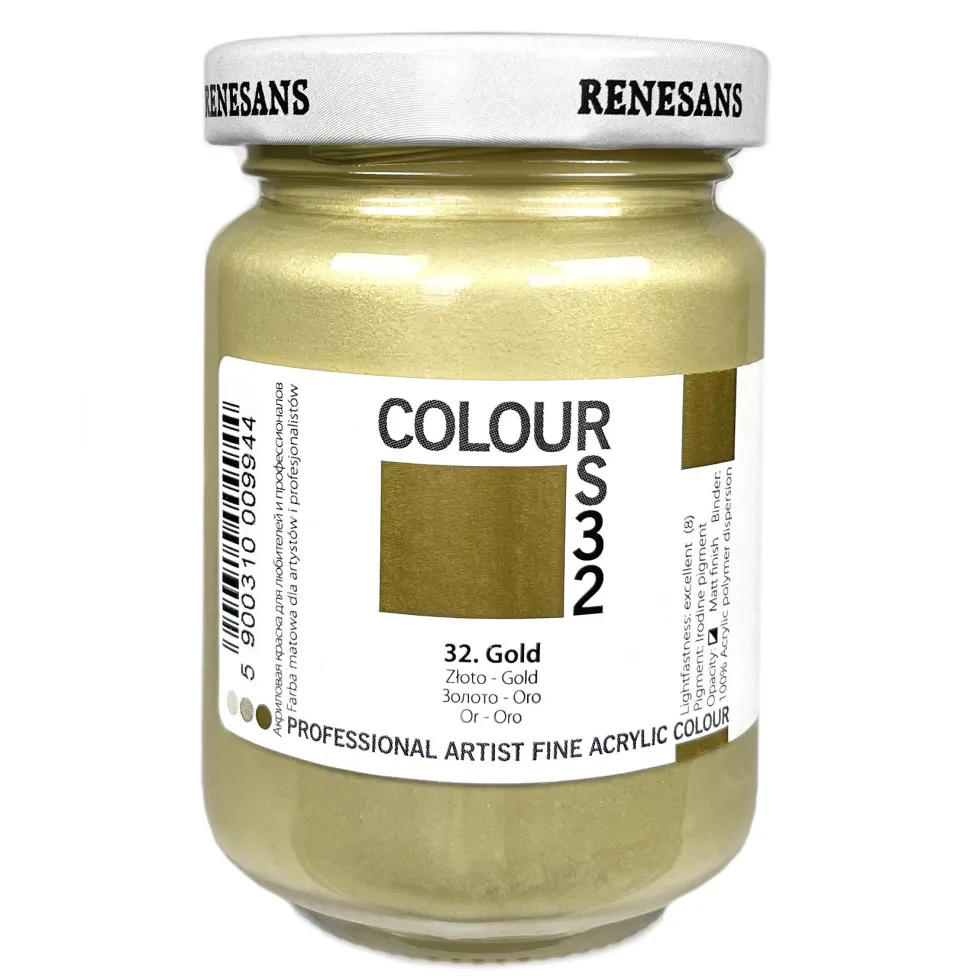Farba akrylowa Colours - Renesans - 32, gold, 125 ml
