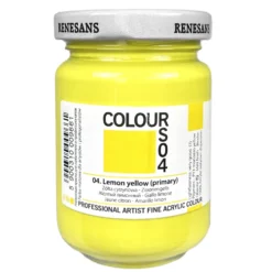 Farba akrylowa Colours - Renesans - 04, lemon yellow primary, 125 ml