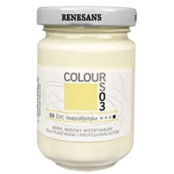 Farba akrylowa Colours - Renesans - 03, Naples yellow, 125 ml
