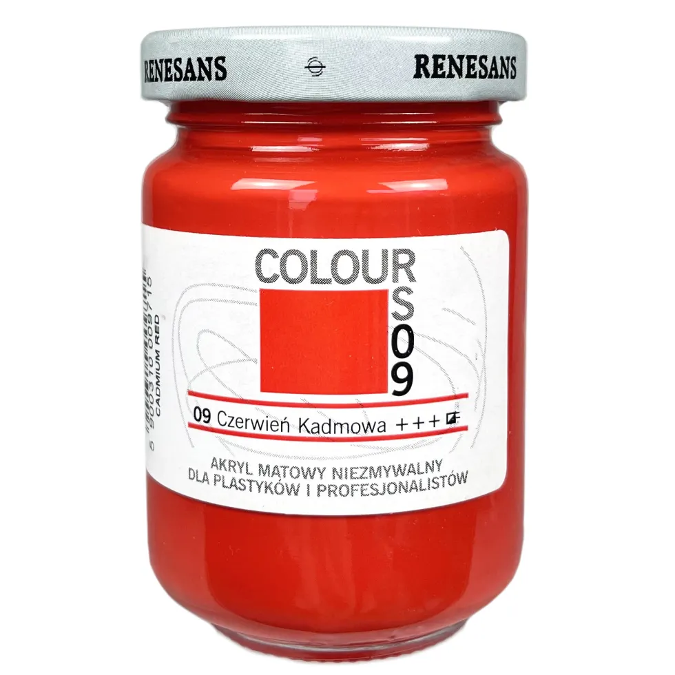 Farba akrylowa Colours - Renesans - 09, red cadmium, 125 ml
