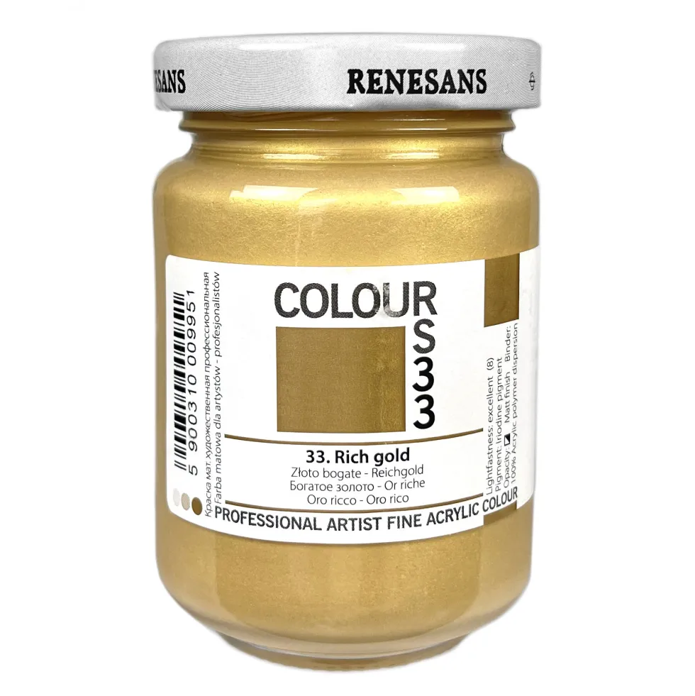 Farba akrylowa Colours - Renesans - 33, rich gold, 125 ml