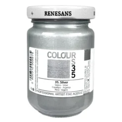 Farba akrylowa Colours - Renesans - 35, silver, 125 ml